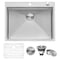 Ruvati 28" Drop-in Tight Radius Topmount 16 Gauge SS Kitchen Sink Sgl Bowl RVH8008 - alternate 1